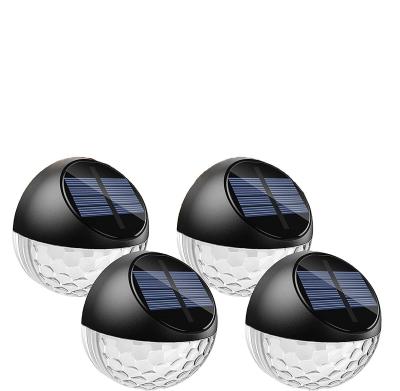 China Retail Box 4Pack Quntis 4Pack Luminous Led Outdoor Waterproof Solar Wall Lights For Garden Fence for sale