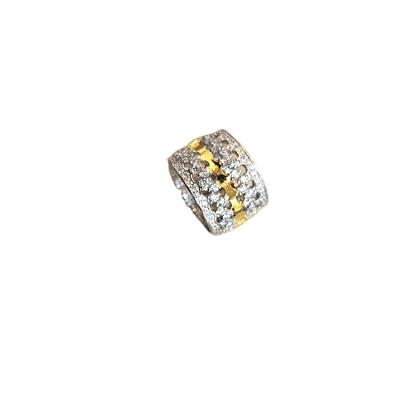 China 18K Gold Crystal Ring For Party luxury silver custom TRENDY good quality for sale