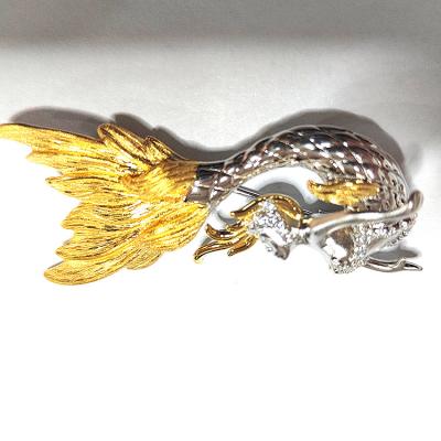 China Fashionable Safety Pin Custom Mermaid Shaped Brooch Good Quality From China Factory for sale