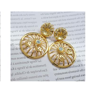 China TRENDY Earrings Silver 925 Fashionable Jewelry 18k Gold Zircon Earring For Girl for sale