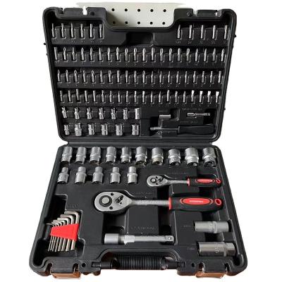 China Plastic Shop 115pc Maintenance Socket Screwdriver Set Auto Ratchet Hex Wrench Tool Box for sale