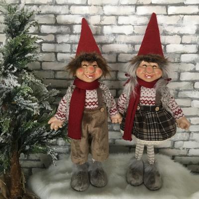 China Hot Sales Cute Christmas Decoration Ornaments Sewing Nordic Figures Felt Fabric For Home Decor for sale