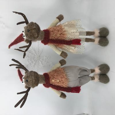 China Merry Christmas Plush Reindeer Decor Slippers Cute Fancy Christmas Gifts Decorative Elks for sale