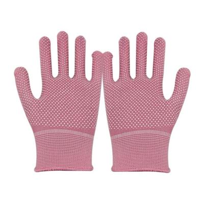 China Lightweight Lightweight Seamless Nylon Protective Work Gloves PVC Dotted Glove for sale