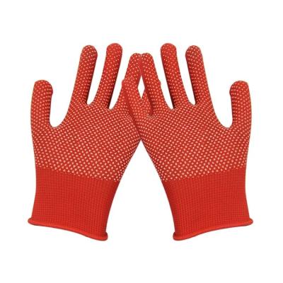 China Lightweight Hot Selling Cheap Glove Hand Protection Nylon Seamless Knitted PVC Dotted Gloves for sale