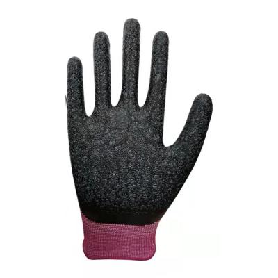 China Lightweight 13 Gauge Nylon Knit Safety Latex Coated Wrinkle Gloves Best Price for sale