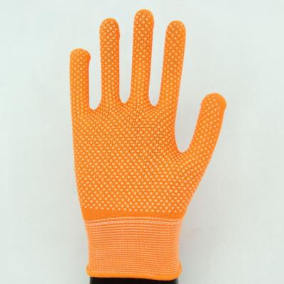 China Flexible 13 Gauge PVC Safety Work Dotted Palm Gloves Knitted Nylon Gloves for sale