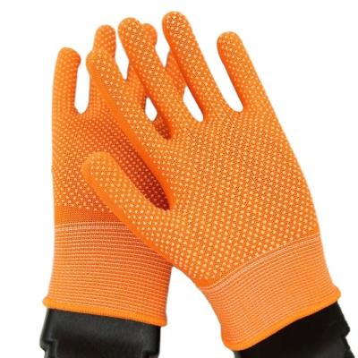 China Flexible Nylon 13G Mini PVC Dotted Gloves Safety Construction Protection Work Gloves for sale