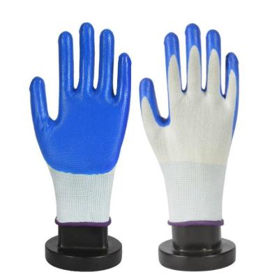 China Smooth Cheap Heavy Duty Nitrile Dipped Work Safety Building Gloves Nylon Nitrile Coated Work Gloves for sale