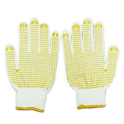 China Lightweight Cotton Knitted Hand Protection Work PVC Dotted Anti-Slip Gloves for sale