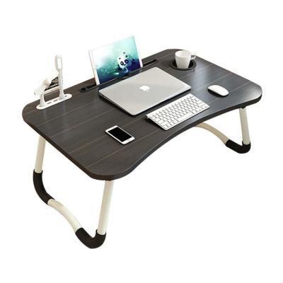 China Collapsible Foldable Laptop Table for Dormitory Bed USB Fan Folding Lazy Laptop Table for sale