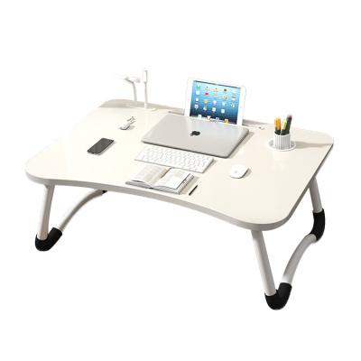 China Cheapest Foldable USB Laptop Table Foldable Wooden Laptop Desk With Drawer Lamp Fan for sale