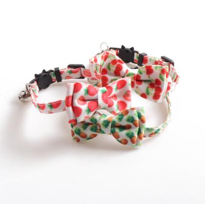 China 2021 DETACHED Cat Fruit Pattern Cute Cat Collar With Plastic Breakpoint Buckle Smart Cat Collar for sale