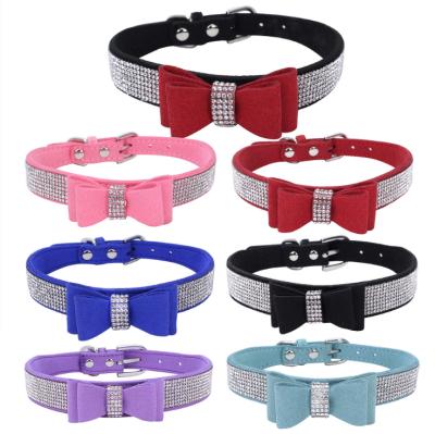 China 20% DETACHED off Diamond Dog Collar Luxury Jewelry Cat Necklace Pet Cat Polyester for sale