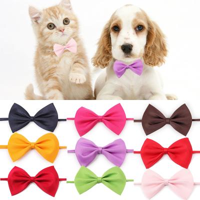 China 2021 Dog Cat Collar Adjustable Pet Collar Personalized Silk Bowknot 2021 Feeling Pure Luxury Pet Collar for sale