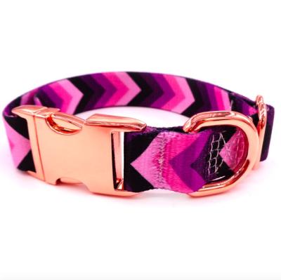 China Digital Printed Plastic Buckle Padded Nylon Collar Customized Cheapest Dog Collar Metal Puppy Collar 2021 for sale