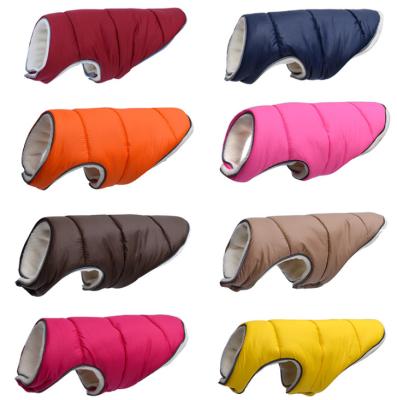 China Stocked 2021 Pet Winter Warm Clothes Vest With Sewing Dog Clothes With Different Colors And Sizes for sale