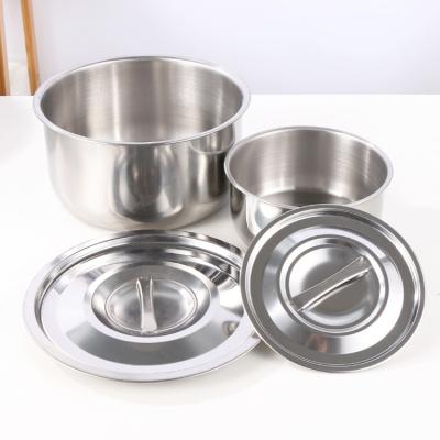 China Sustainable High Quality Stainless Steel Four Pieces Pot Set Household Kitchen Basin for sale