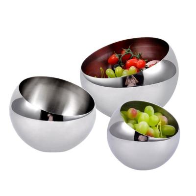 China Good Quality Sustainable Economical Custom Stainless Steel Slanted Bowl For Creative Seasoning for sale