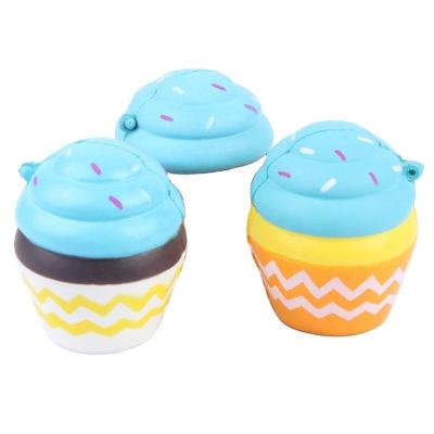 China Slow Rising Squishi From Toy Amazon Hot Selling PU Simulation Soft Cup Cake Ice Cream Squishi Toys for sale