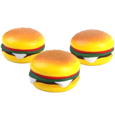 China Squeezable Hamburger Shaped Food Compression Stress Ball Sandwich Anti Stress Balls for sale