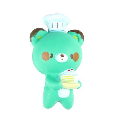 China Soft Toy Kawaii Green Ball Squishies Bear Soft Toys Slow Rising Squishies for sale