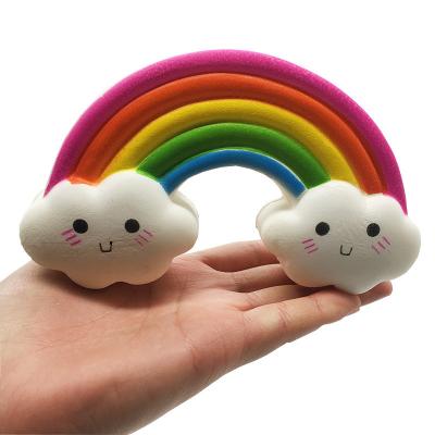 China Kids Friendly Soft Squishy Slow Rising Toys Rainbow Kids Love Squishy Rainbow Jumbo Squishy Toys New Design for sale