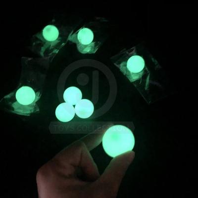 China Plastic TPR 4.5cm Toys For Children TPR Material Eyesball Toy Glow In The Dark 3D Sticky Ball for sale