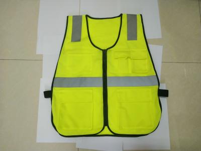 China Multiple Pocket Polyester Safety Vest 120g Personalised Hi Vis Vest for sale