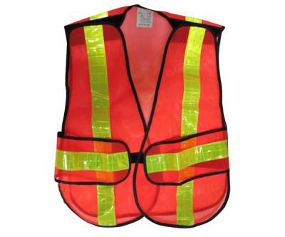 China Red Mesh Work Vest With Pockets 60g 80g Hi Vis Mesh Running Vest for sale