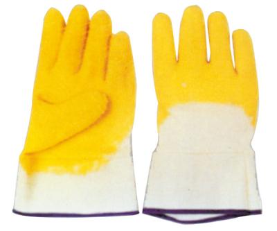 China Open Back Latex Coated Gloves Half Coated Latex Builders Gloves for sale