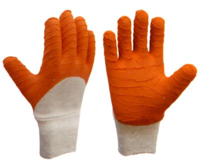 China Latex Heavy Duty Gloves 80g Work Gloves Latex Coated Cotton Interlock Liner for sale