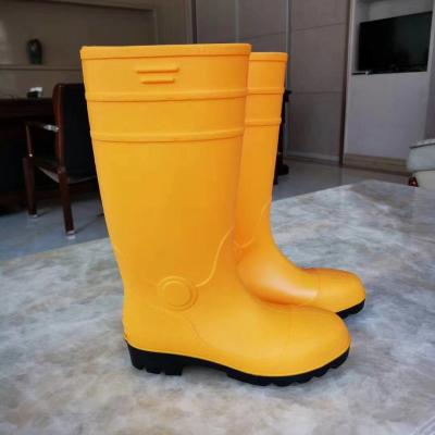 China 37cm-39cm Steel Toecap Safety Gum Boots 100% PVC Steel Toe Gumboots for sale