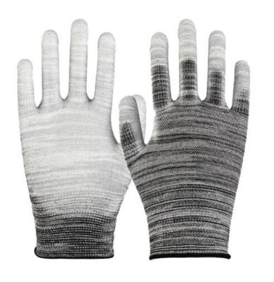 China Polyester Nylon Polyurethane Gloves Breathable Polyurethane Coated Work Gloves for sale