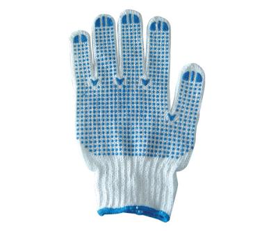 China Customized Heavy Duty Cotton Gloves 21cm-26cm Pvc Dotted Cotton Hand Gloves for sale