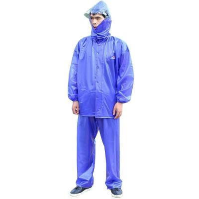 China Rubber Transparent Impermeable Raincoat Workwear PVC Waterproof Jacket And Pants for sale