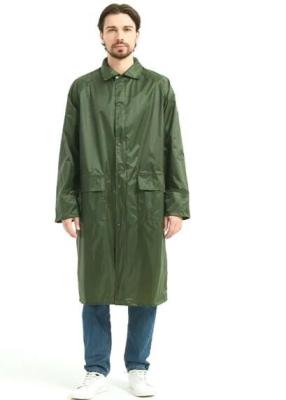 China Polyester PVC Wet Weather Gear 170T 180T Construction Worker Raincoat for sale