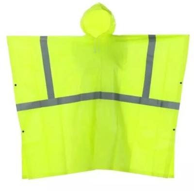 China PVC Coating Reflective Safety Raincoat Fluorescent High Vis Raincoat Waterproof for sale