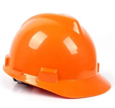 China Labor Protection Safety Hat MSA V Guard Orange Hard Hat For Construction Site for sale