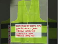 economical 60 grams  new  type fluorescent  green  reflective  safety vest  construction  labor  reflective safety vest 