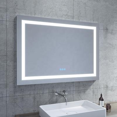 China Illuminated Schlomann Customized Modern Frameless Smart Touch Screen Bathroom Mirror With Led Light for sale