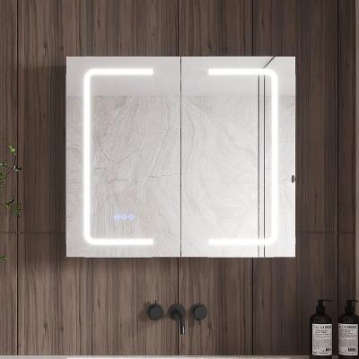 China Modern 2-Face Schlomann Hot Sale Germany Style Bathroom Vanity Mirror Cabinet With Light for sale