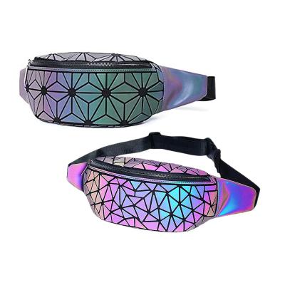 China Have NO Holographic Women Fanny Pack Praise Belt Bag For Festival Men - Fashion Cute Travel Trunk Geometric Bright Waist Bags 2022 for sale