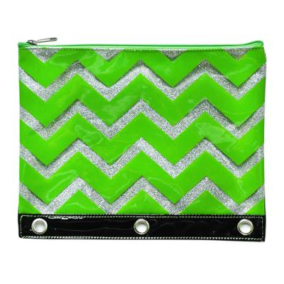 China Schools & Offices Glitter 3 Binder PVC Eco-friendly Plastic Ring Reinforced Pencil Case for sale