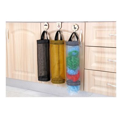 China Wholesale Plastic Mesh Storage Bags Hanging Sorting Folding Net Bag Packing Garbage Outlet Convenient Bag For Home Kitchen for sale