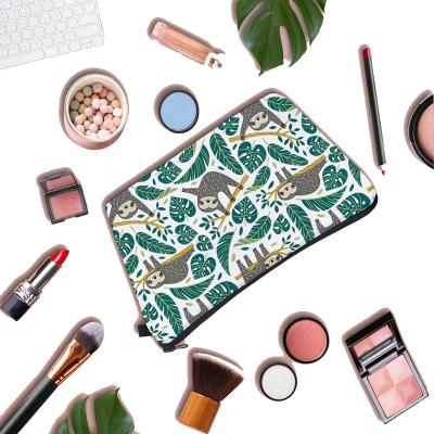 China Fashion Travel Beauty Makeup Toiletry Bag Pattern Adorable Roomy Custom Organizer Storage Bag Gifts Sloth Cosmetic Bag Women Girls for sale