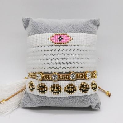 China Simple handmade beaded eye miyuki bohemian beaded eye BOHEMIA bracelet friendship bracelet woman Bohemian OEM for sale