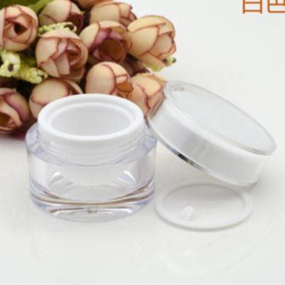 China Transparent Cosmetic High Quality Acrylic With Silver White Bottle for sale