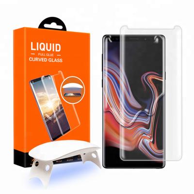 China Tempered 3D Cell Phone Full Glue Glass Screen Protector For Samsung Galaxy Note 9 , Glue Note 8 Phone Screen Protector UV Tempered Glass for sale