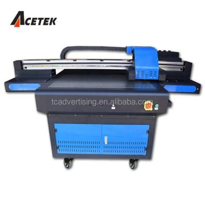 China Garment shops Acetek 9060 Cmykw+varnish gen5i uv coin uv printer led for wood / bottle print for sale